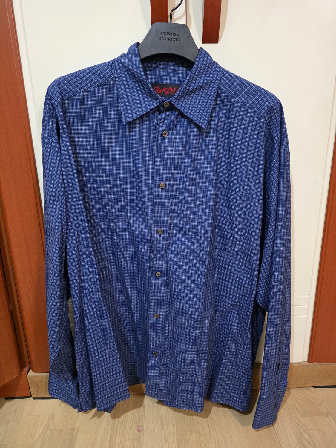 PAS-081 체크셔츠 블루M 상품이미지1