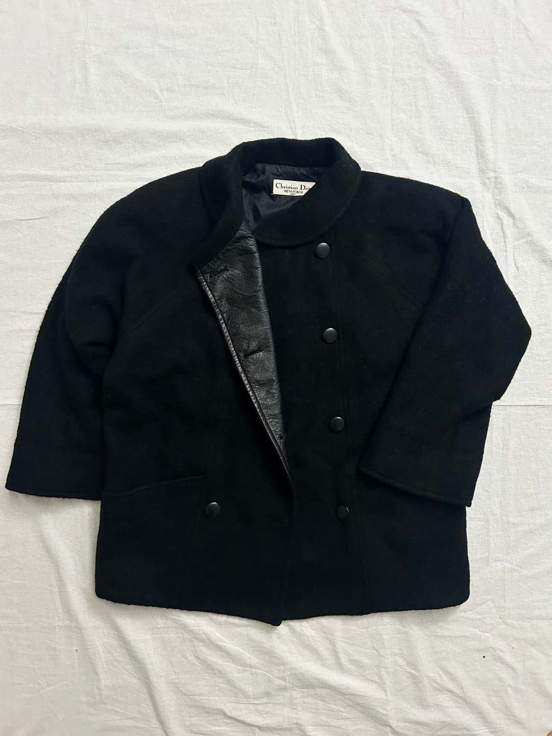 크리스찬 디올 80s 더블 브레스트 울 하프 코트 상품이미지2