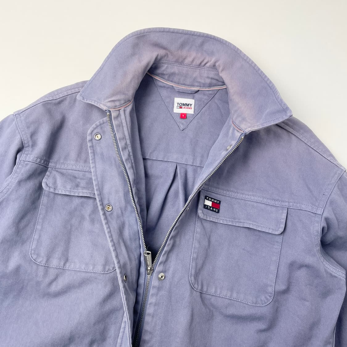[중고] 타미 진스 블루종 자켓 퍼플 연보라 S 상품이미지4