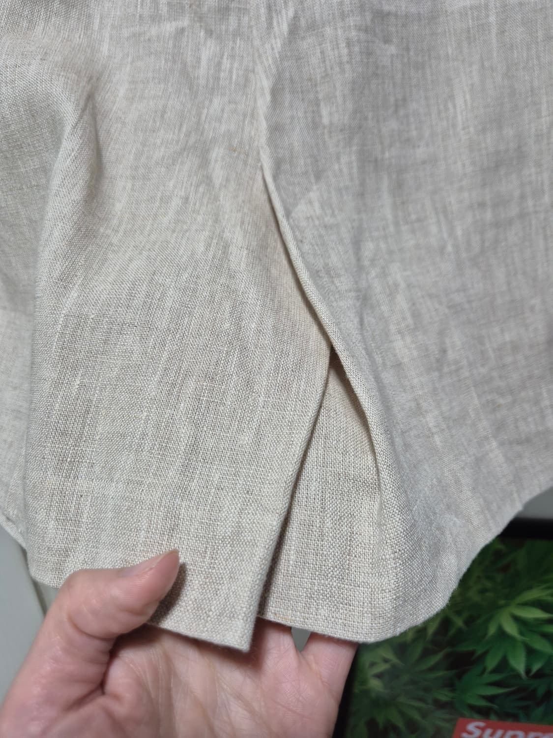 NAIN 베이지 린넨 반바지 상품이미지6