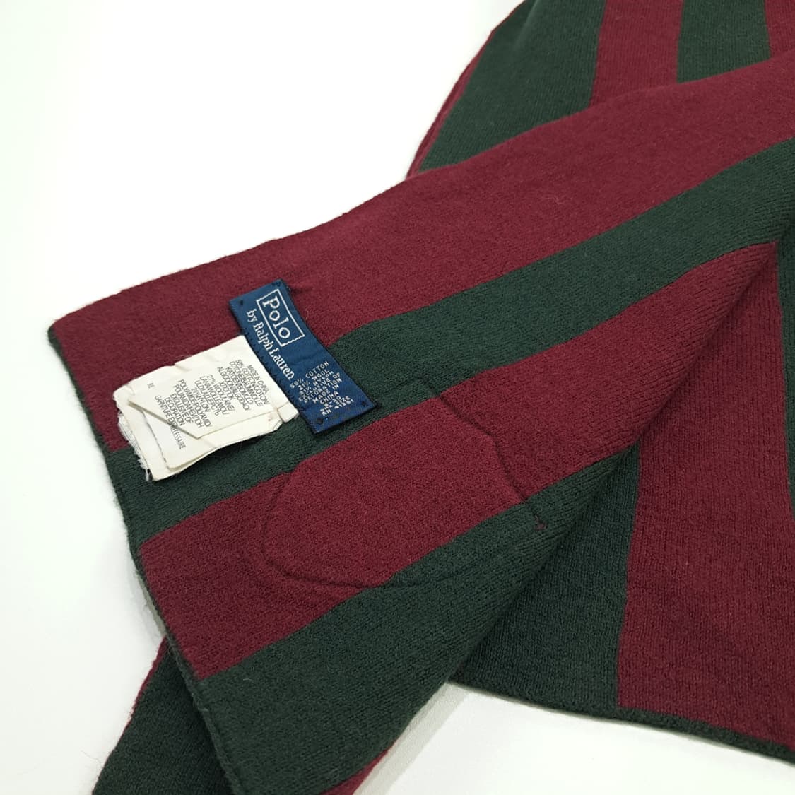 MX163 폴로 랄프로렌 크레스트 스트라이프 니트 목도리 머플러 상품이미지5