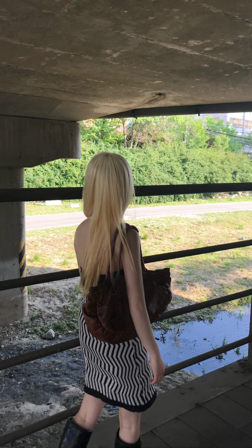 디에이디 홀터넥 줄무늬 원피스 상품이미지5