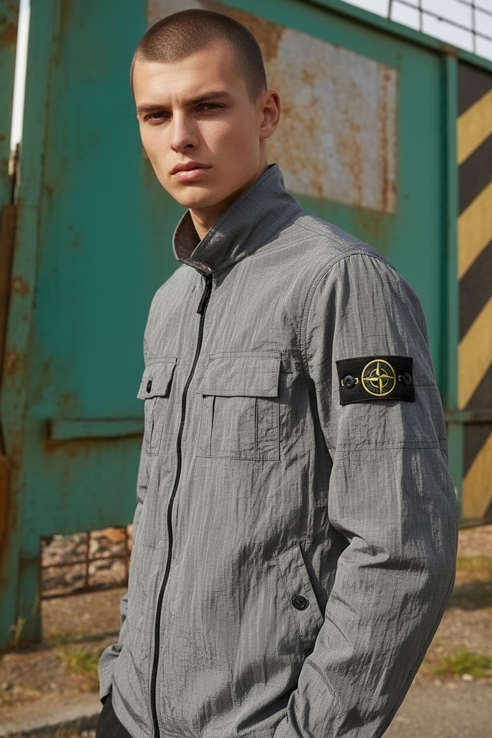STONE ISLAND 나일론 집업 자켓입니다. 상품이미지2