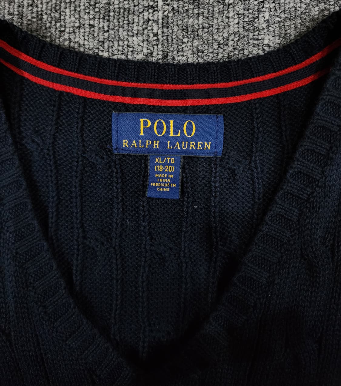 폴로 랄프로렌 케이블 니트 코튼 스웨터 베스트 조끼 XL 상품이미지3