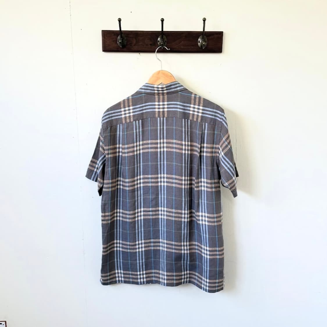 버버리 100% 린넨 노바 체크 셔츠 상품이미지3