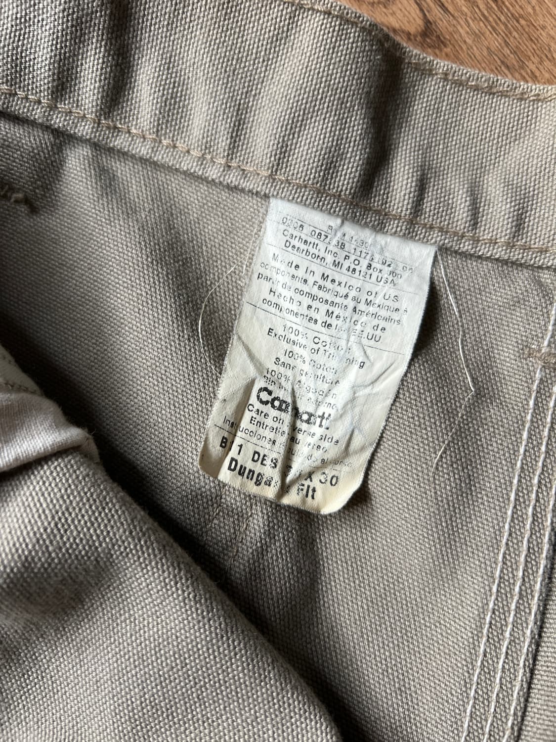 [34]칼하트 USA 덩가리핏 데저트 탄 싱글니 카펜터 워크 팬츠 상품이미지4