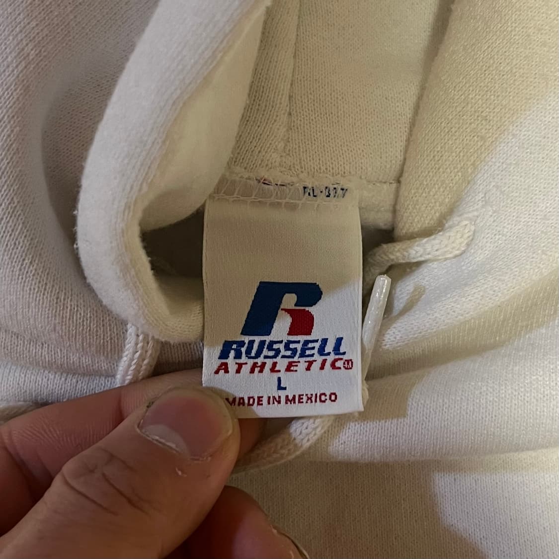 [L] 00s 빈티지 러셀 후디 화이트 상품이미지3