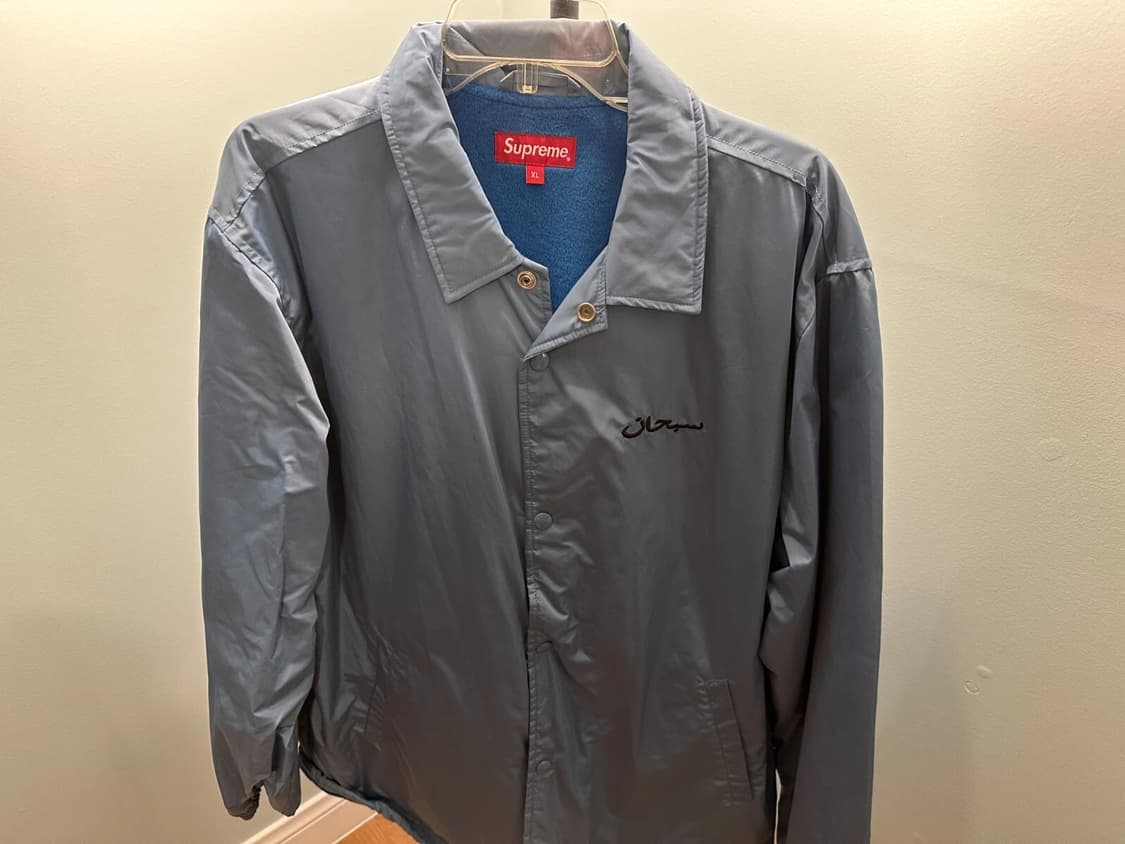 17FW 슈프림 아라빅 로고 코치 자켓 슬레이트 상품이미지2