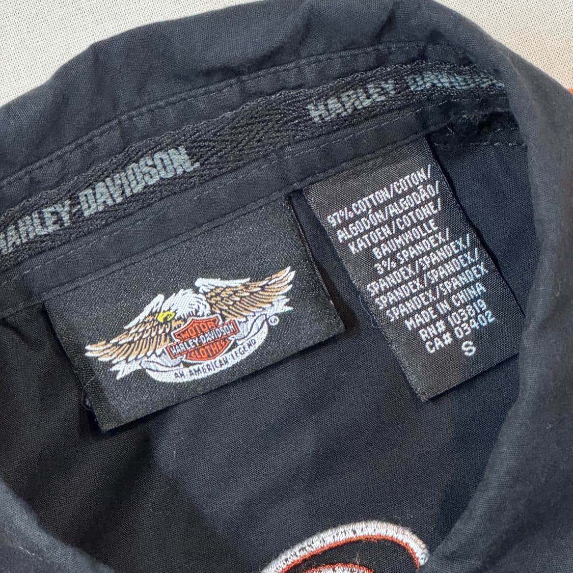 여S) 할리데이비슨 자수로고 반팔 셔츠 상품이미지9