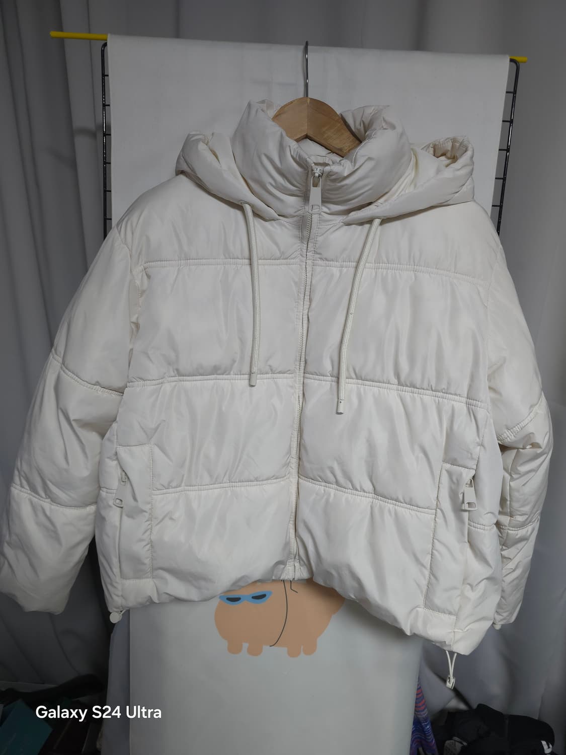 ZARA 자라 아이보리색 숏패딩 M ✨️정품✨️
 상품이미지1