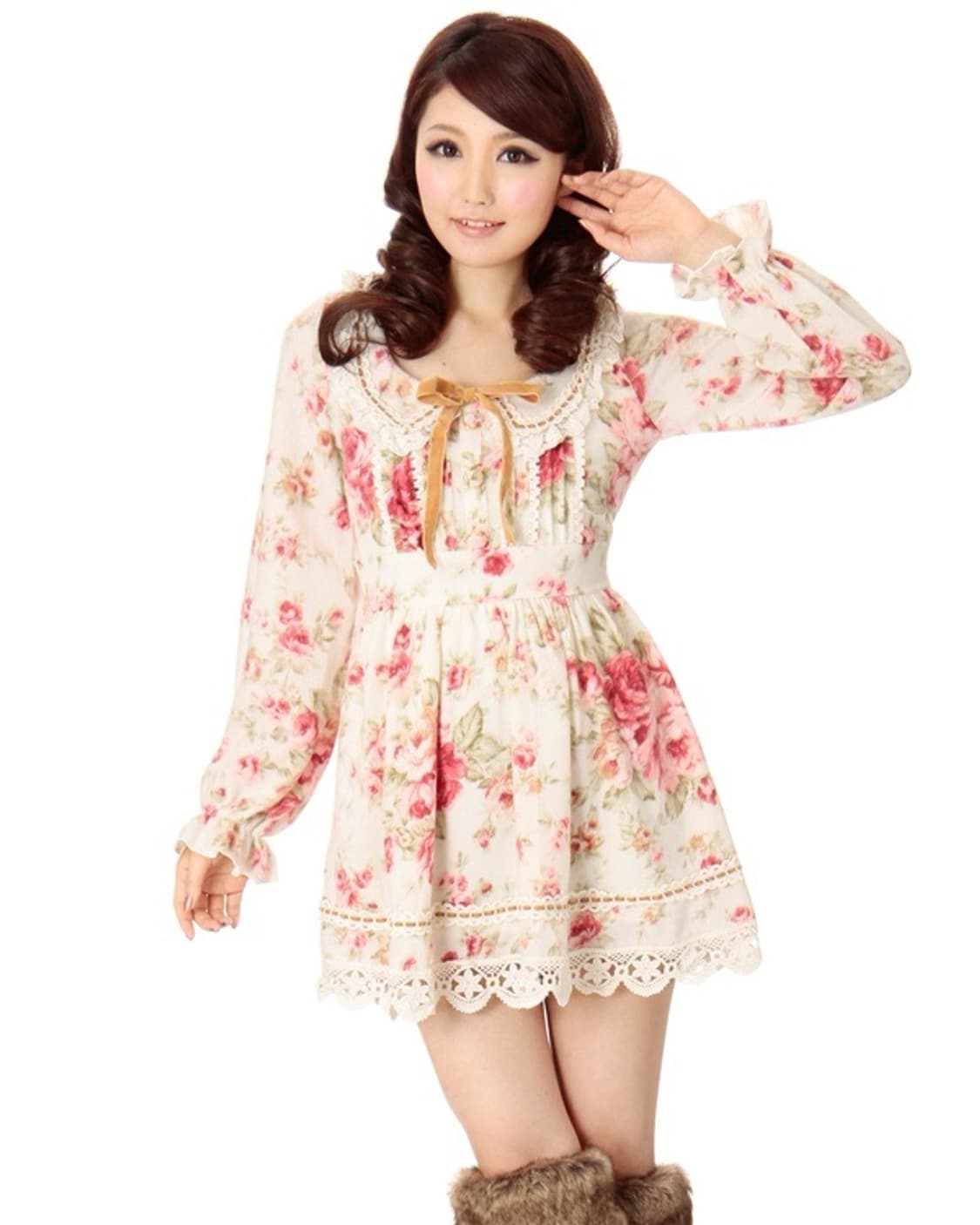 'LIZ LISA' Pinter Mood Floral Print Dres 상품이미지4