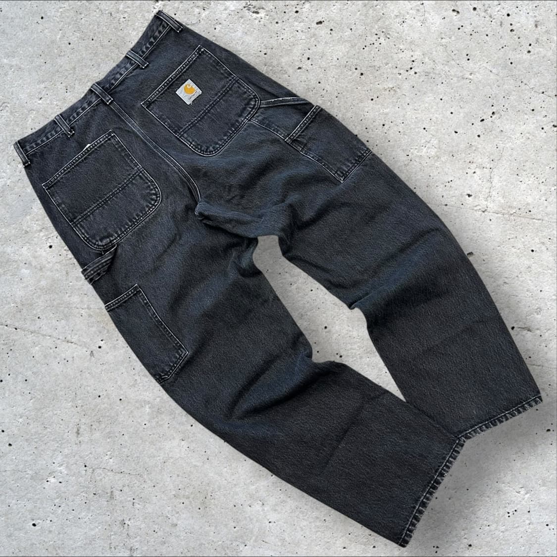 [32] 칼하트 더블니 블랙 워크 팬츠 상품이미지1