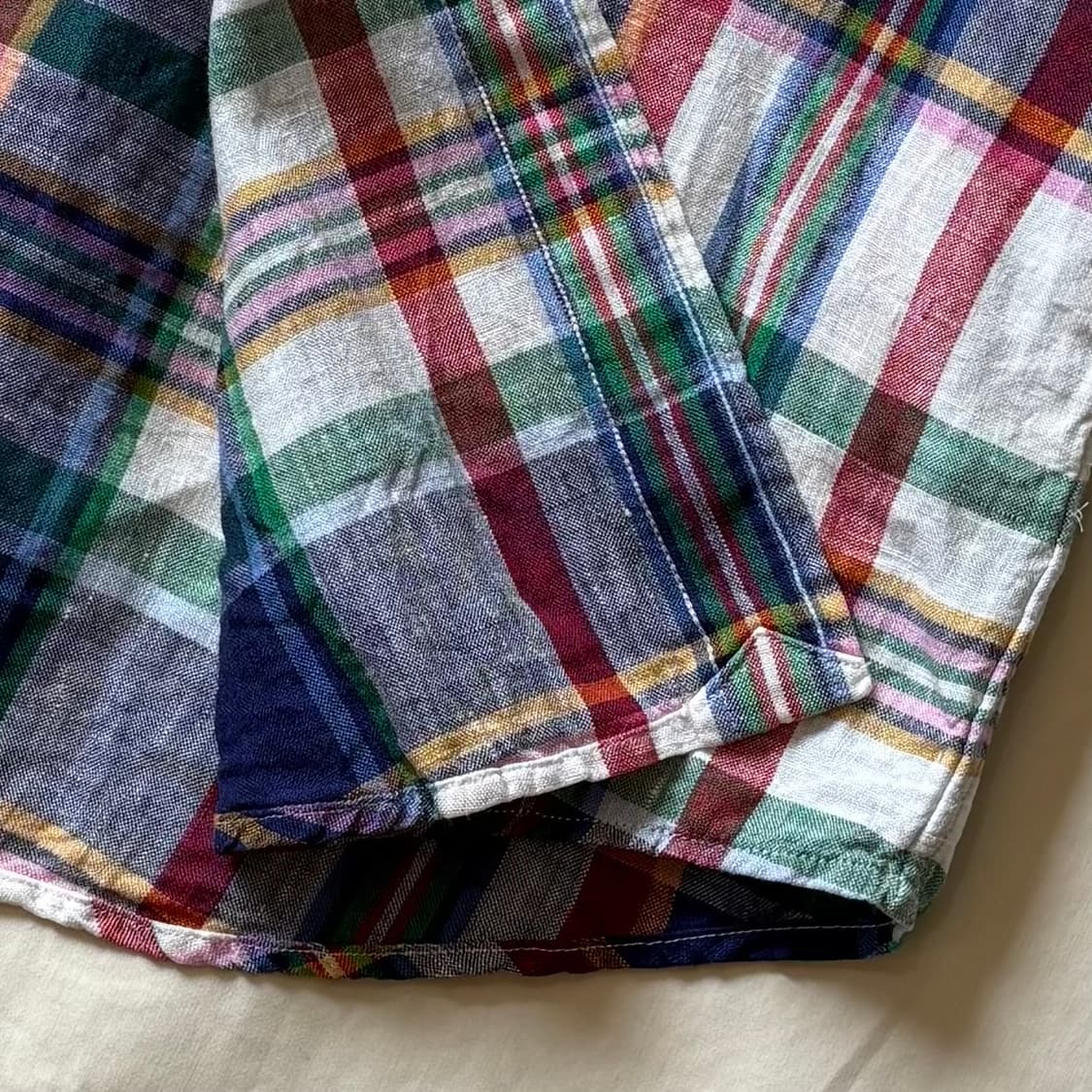 [S/95-97] 폴로 랄프로렌 Linen 체크 클래식 핏 셔츠 상품이미지5