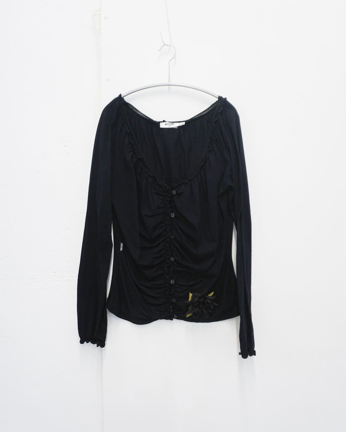 MOSCHINO JEANS ruched flower-detail top 상품이미지3