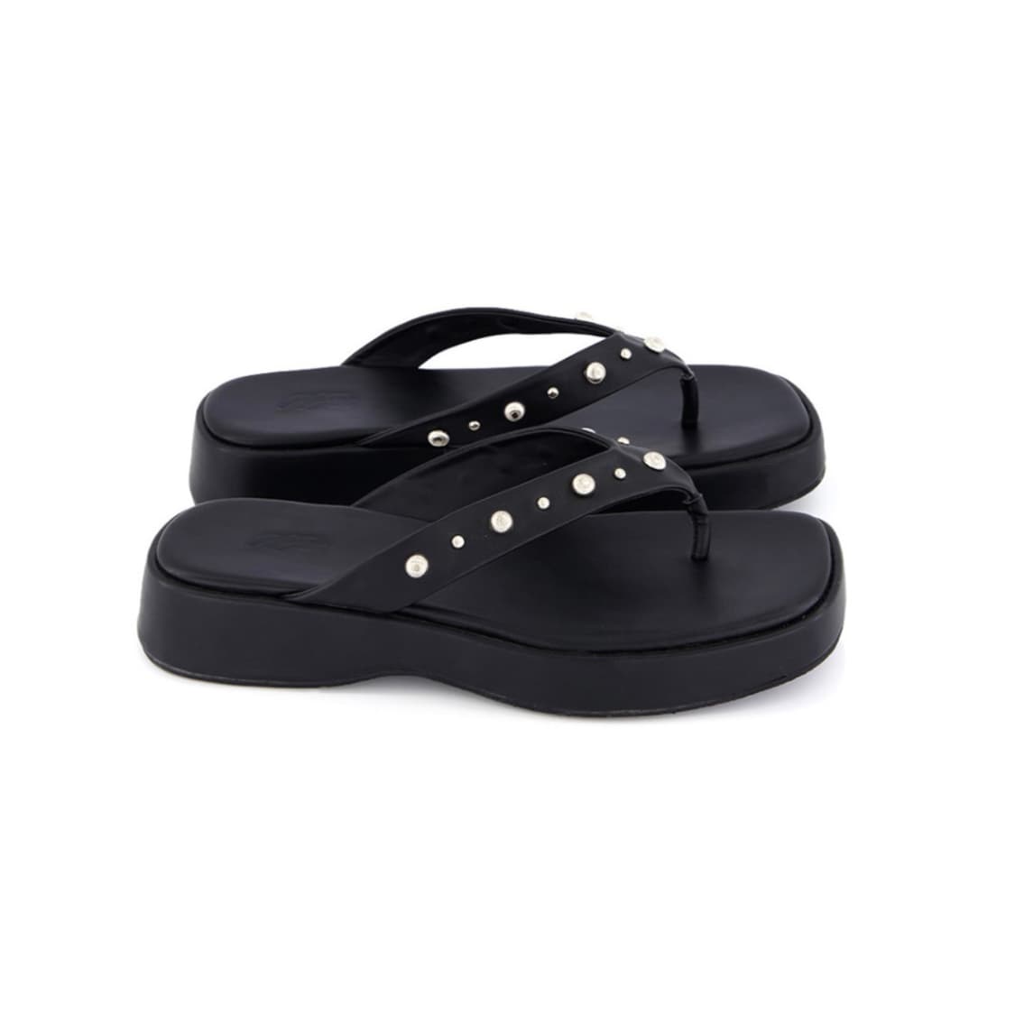 기준 스터드 쪼리 Studded Flip-Flop Black 상품이미지4