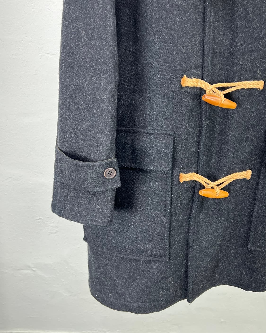 폴로 랄프로렌 차콜 로프 토글 스냅 후디 울 더플 코트 상품이미지4