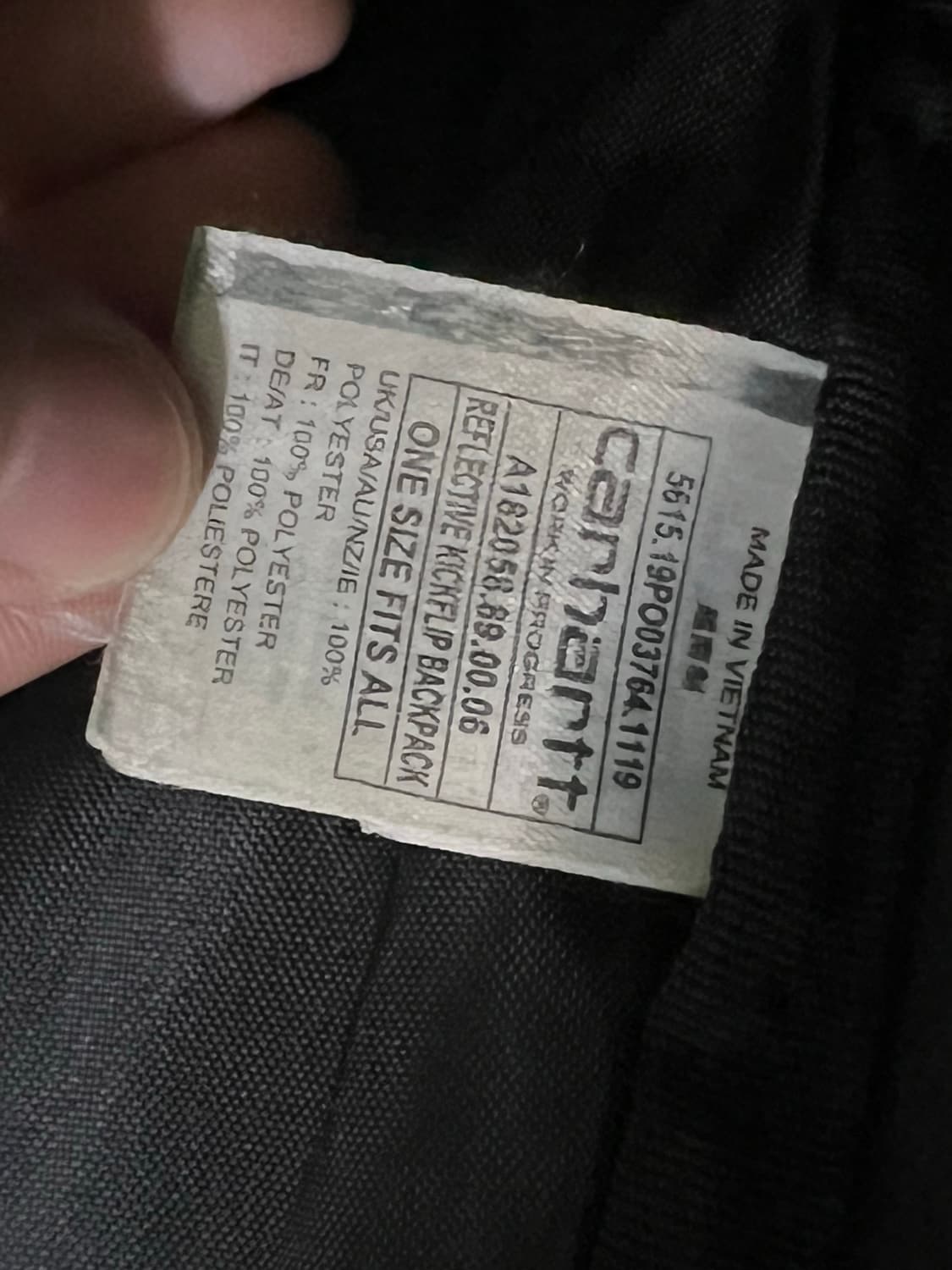 칼하트WIP 리플렉티브 킥플립 백팩 상품이미지3