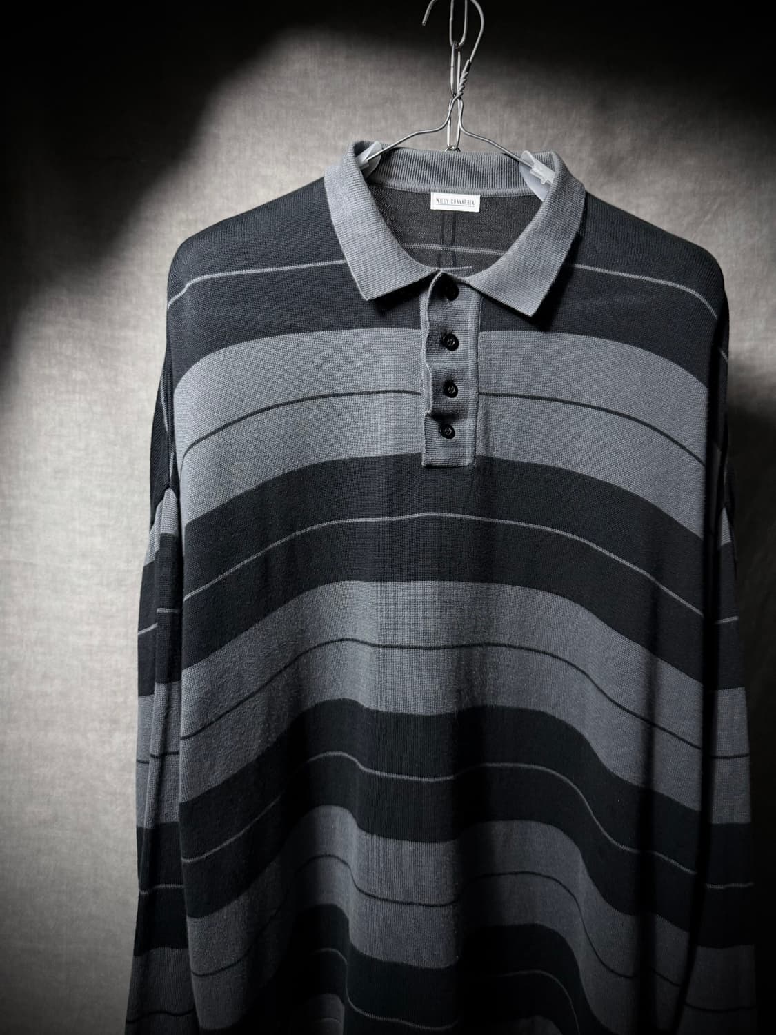 Willy Chavarria Striped Polo Knit 상품이미지2