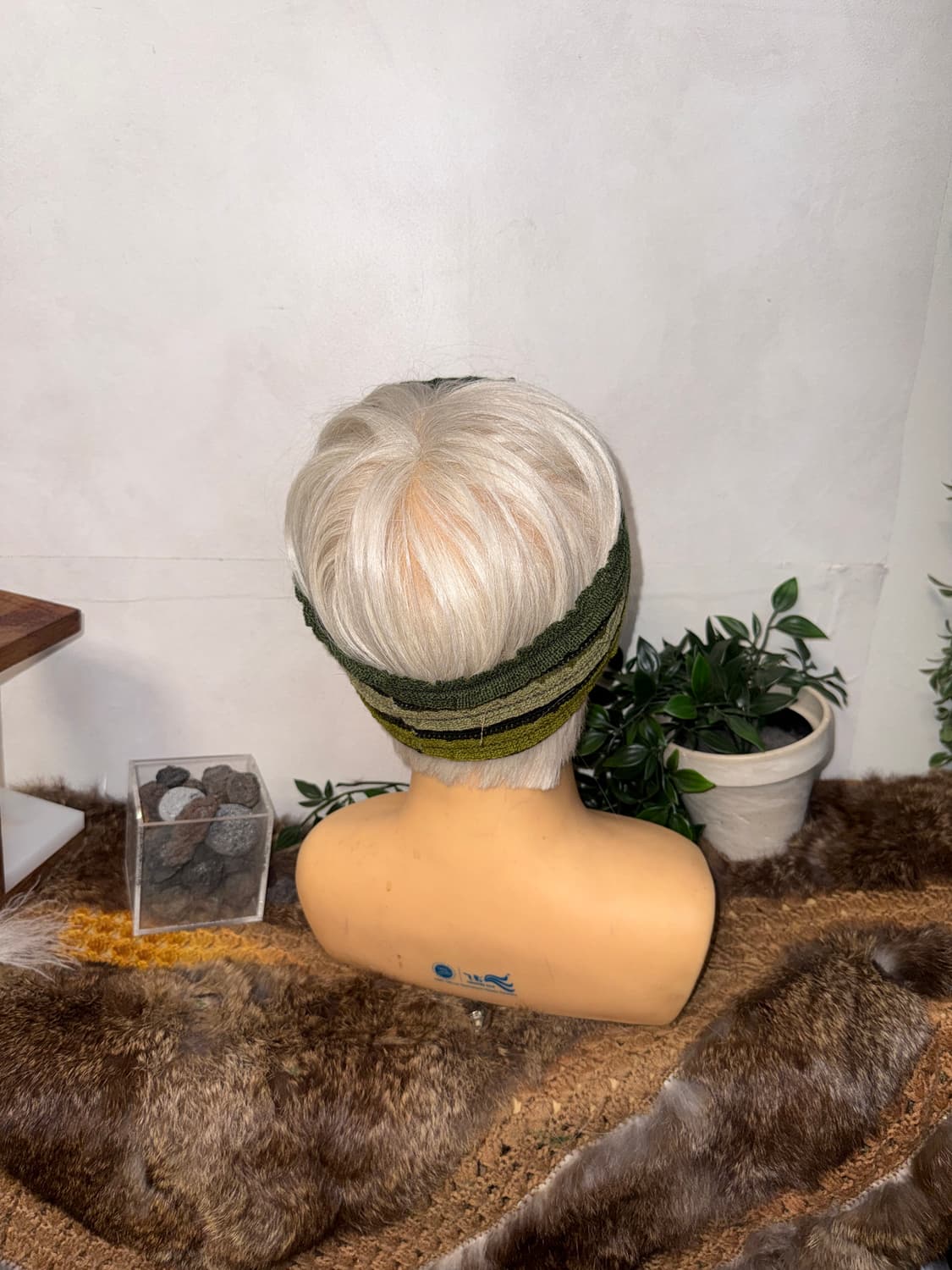 Khaki bohemian knit hair band  상품이미지2