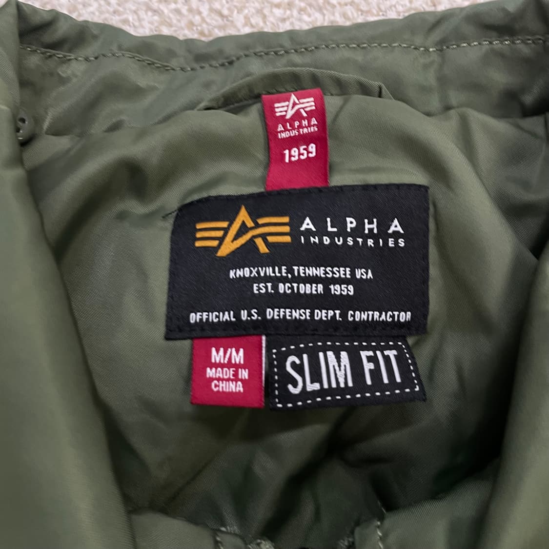 알파인더스트리 B-15 플라이트 봄버 자켓 카키 상품이미지3
