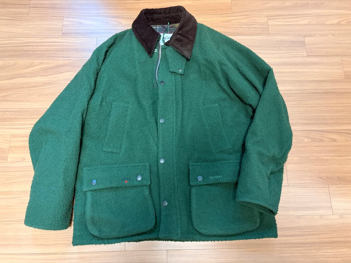 바버 x 노아 비데일 울 테디 자켓 다크 그린 XL 새상품 상품이미지2