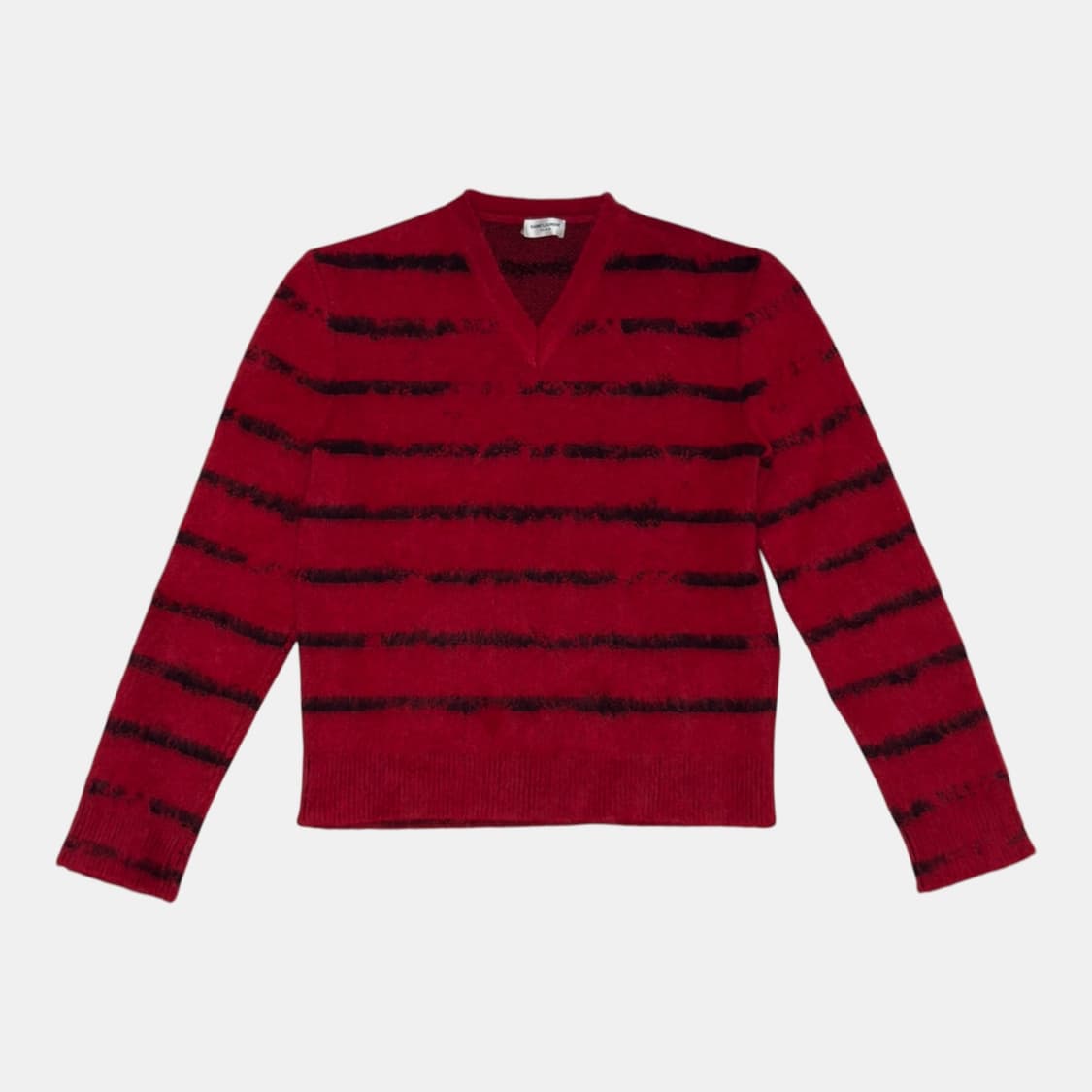 생로랑 브러시드 니트 스트라이프 점퍼 상품이미지1