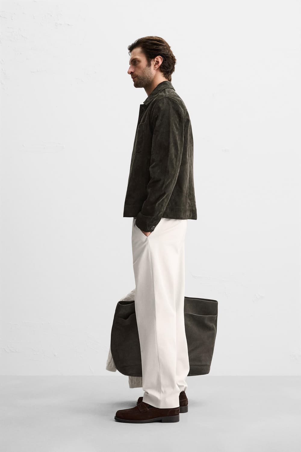 자라 스웨이드 가죽 점퍼 상품이미지5