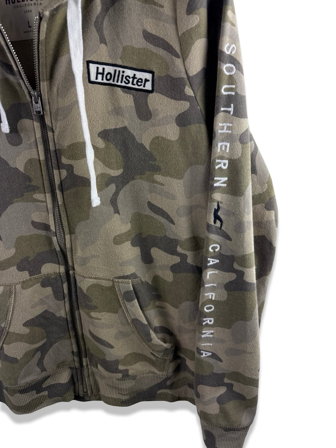 홀리스터 카모플라주 사이드 로고 후드집업2371 상품이미지4