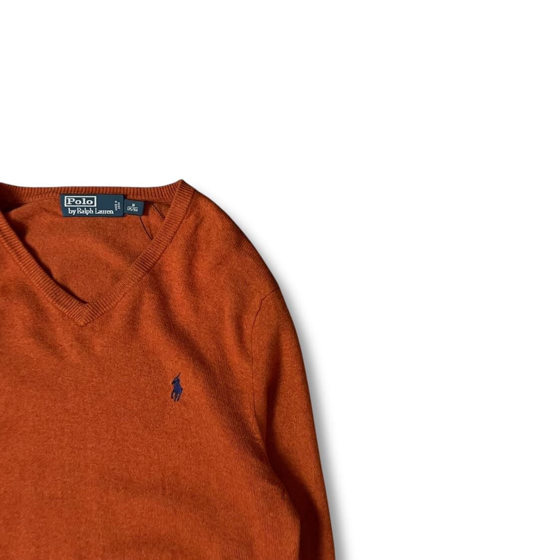 폴로 랄프로렌 오렌지 브이넥 긴팔 니트 M 상품이미지2