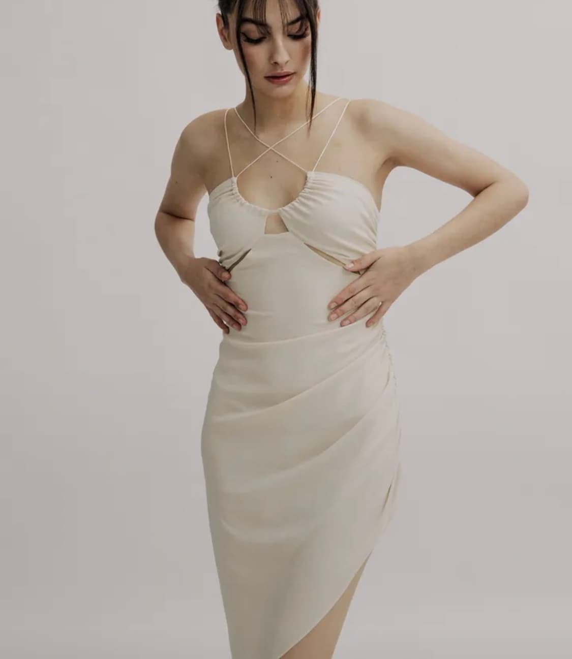 단종) Cleavage slit 드레스 상품이미지5