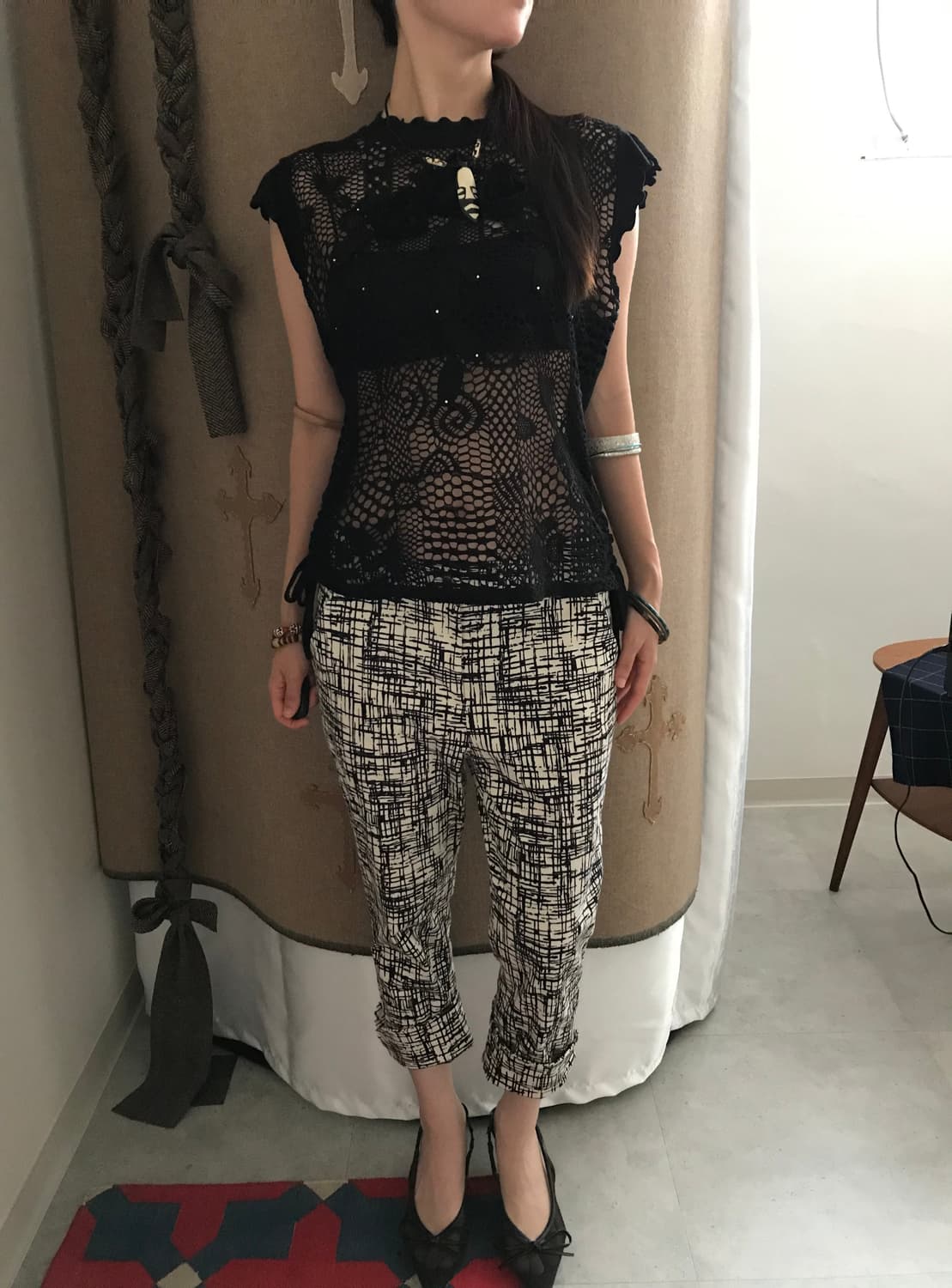 vintage pattern capri pants (28inch) 상품이미지2