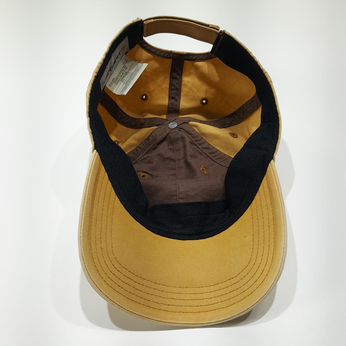 CL837 칼하트 가죽패치 페이드 샌드브라운 볼캡 모자 상품이미지7