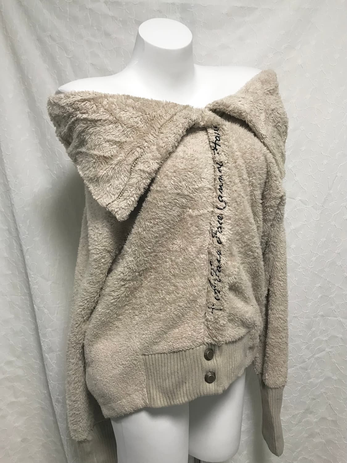 택포•빈티지 heaven and earth 사선 지퍼 하이넥 플리스 집업 상품이미지5