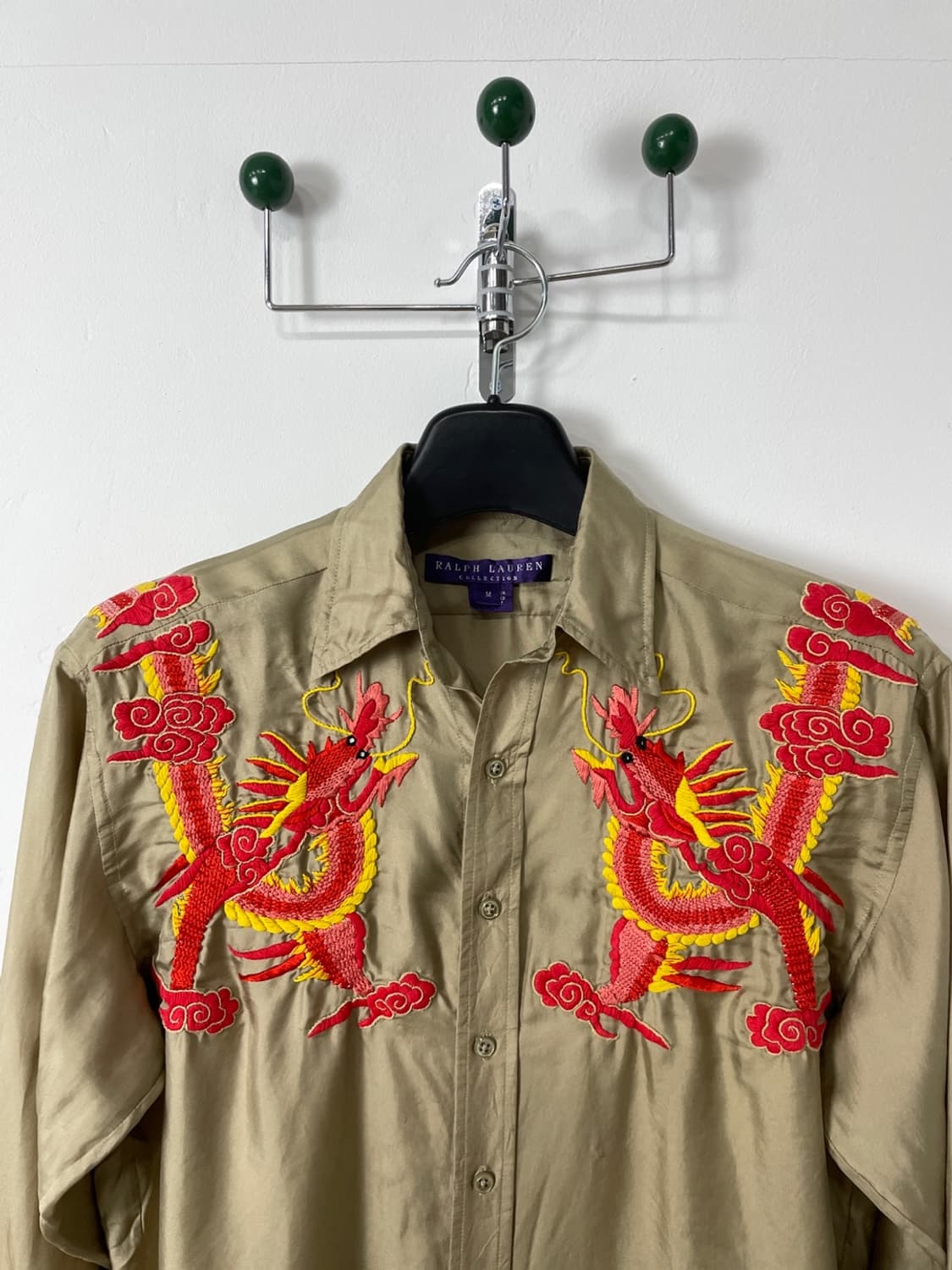 폴로 랄프로렌 퍼플 라벨 컬렉션 드래곤 실크 셔츠  상품이미지1