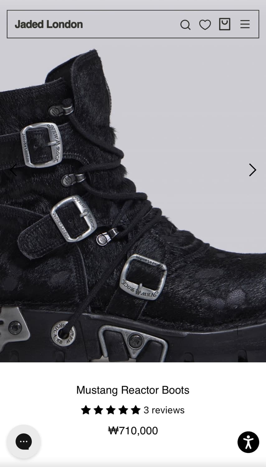 (UK8)뉴락 제이디드 런던 머스탱 리액터 부츠 상품이미지4