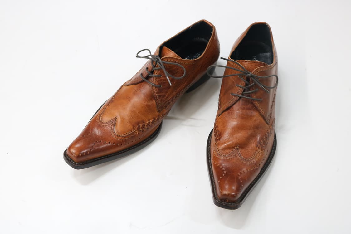 훕데두 Whoop-de-doo 빈티지스퀘어토 레더 윙팁 더비 슈즈 상품이미지2