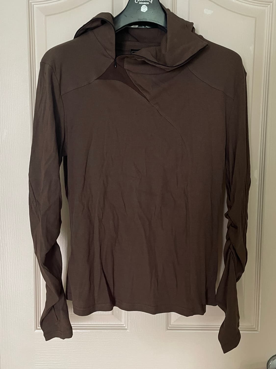 Bevan up - 3D cut pleated hooded shirt 상품이미지5