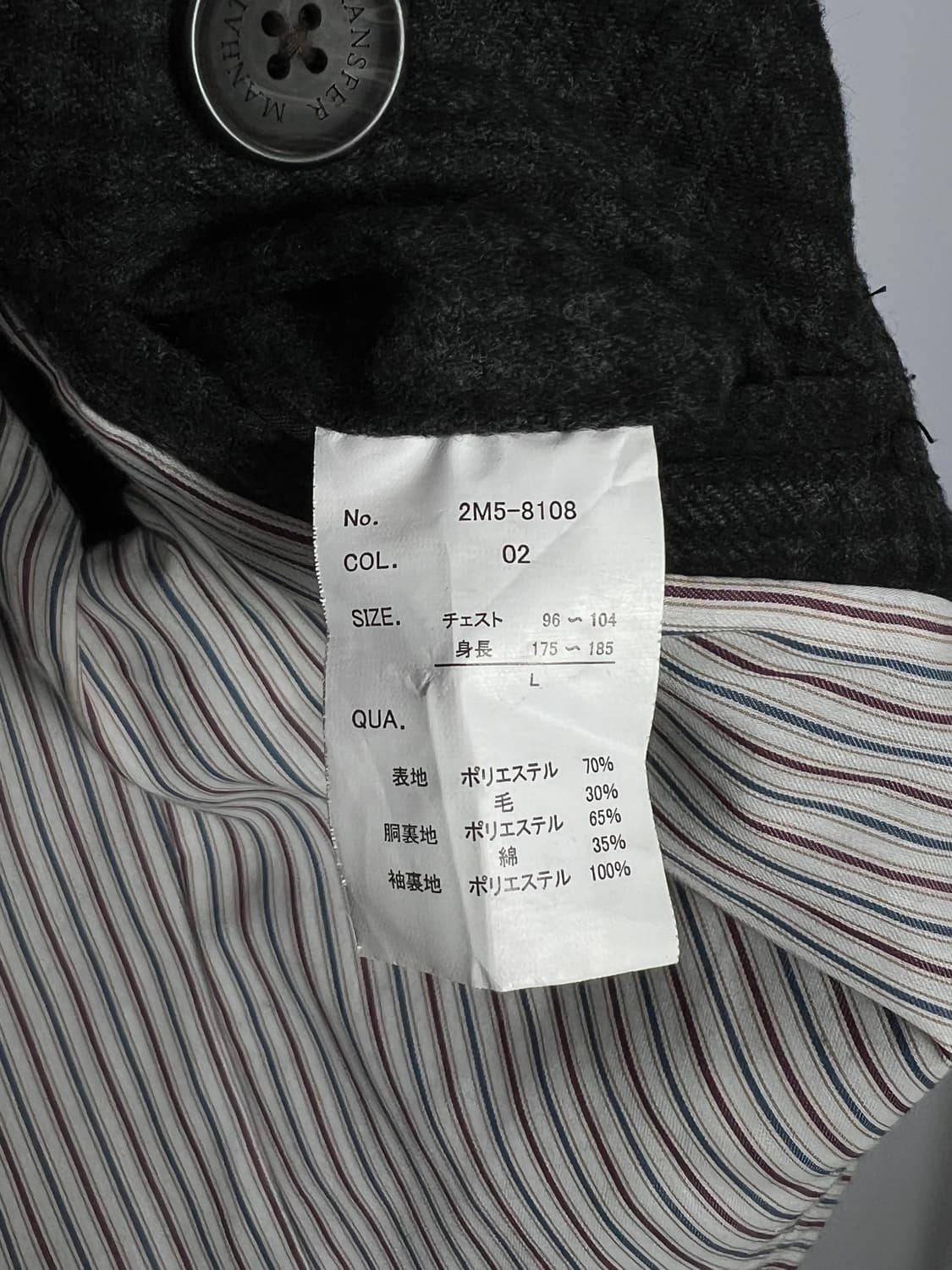 MANHATTAN TRANSFER 울 혼방 체크 더블 자켓 상품이미지5