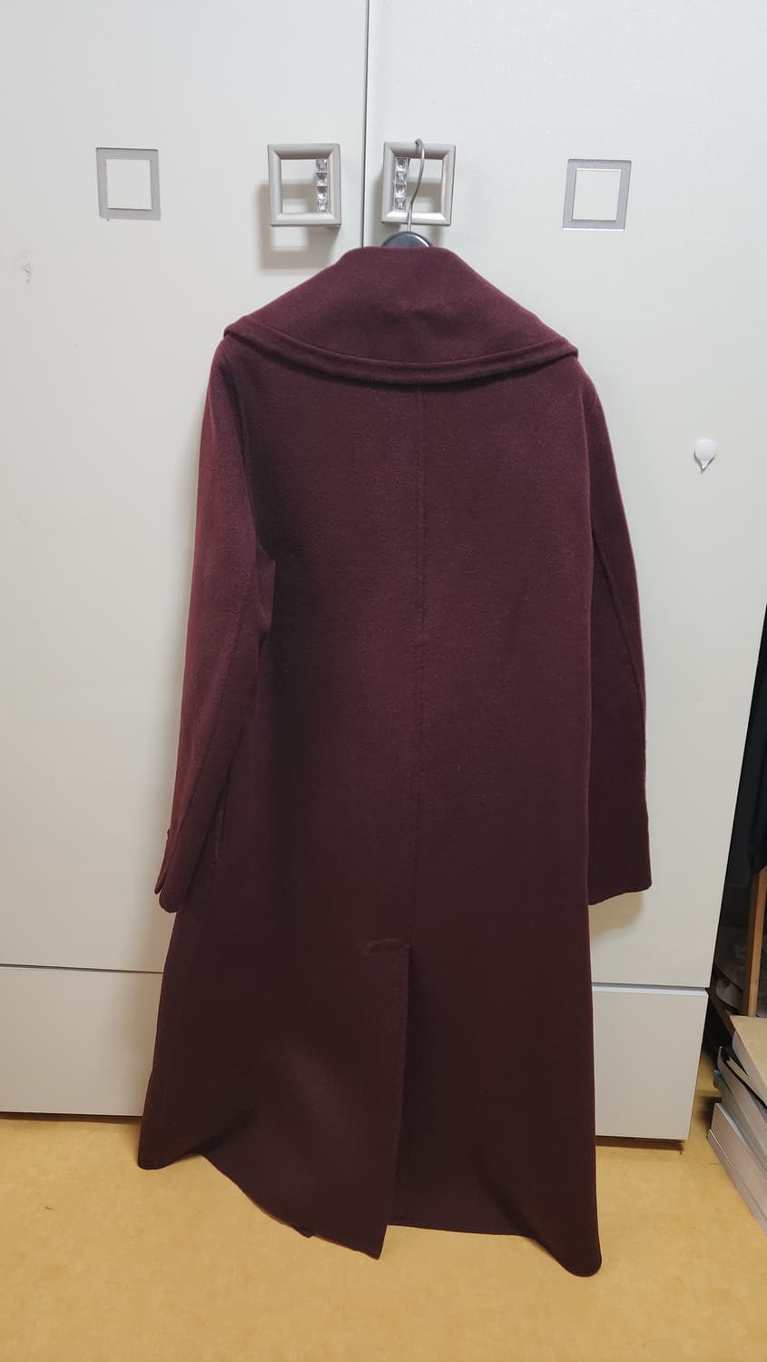 꼼빠니아 버건디 모직 롱코트 상품이미지2