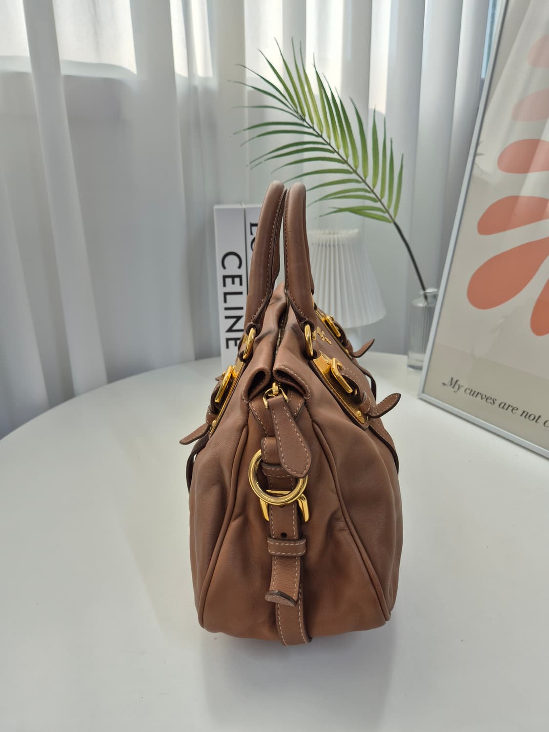 프라다 레더 토트백 상품이미지4