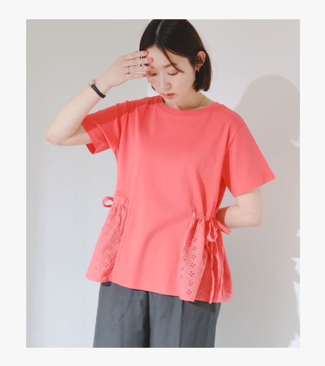 B:MING BY BEAMS - SIDE LACE T SHIRT 상품이미지2