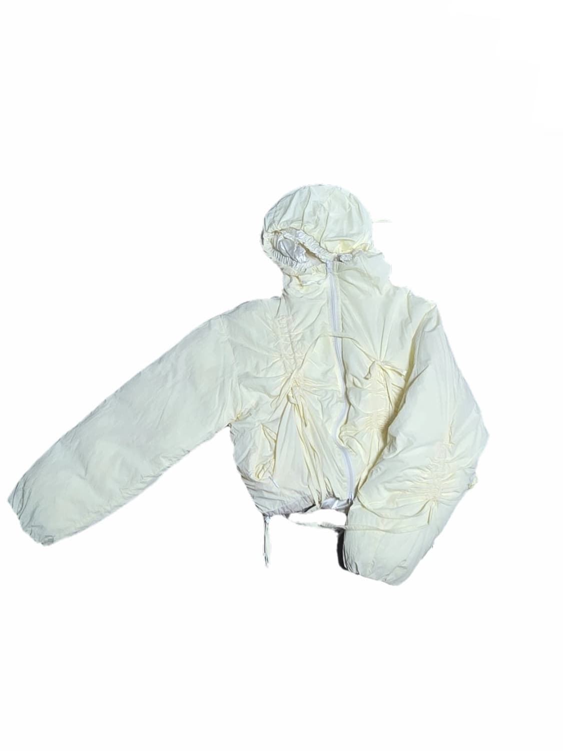 파르티멘토우먼 리버시블 셔링 후디드 푸퍼 자켓_아이보리
 상품이미지4