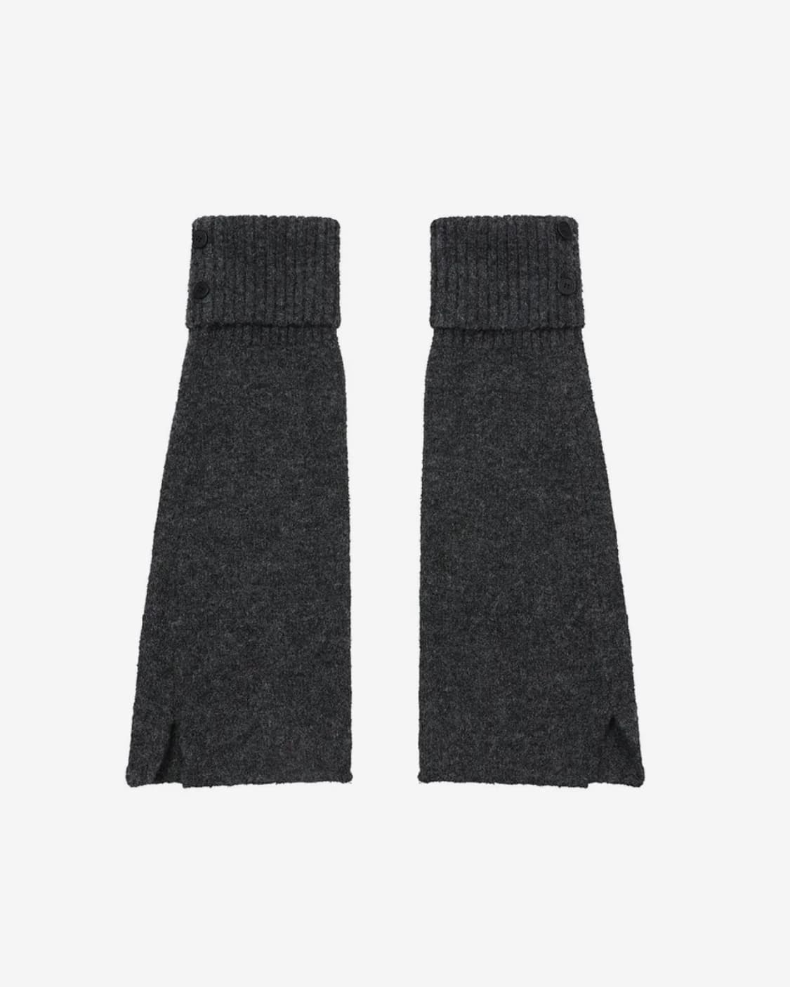 미세키서울 버튼 니트 레그워머 차콜 상품이미지1