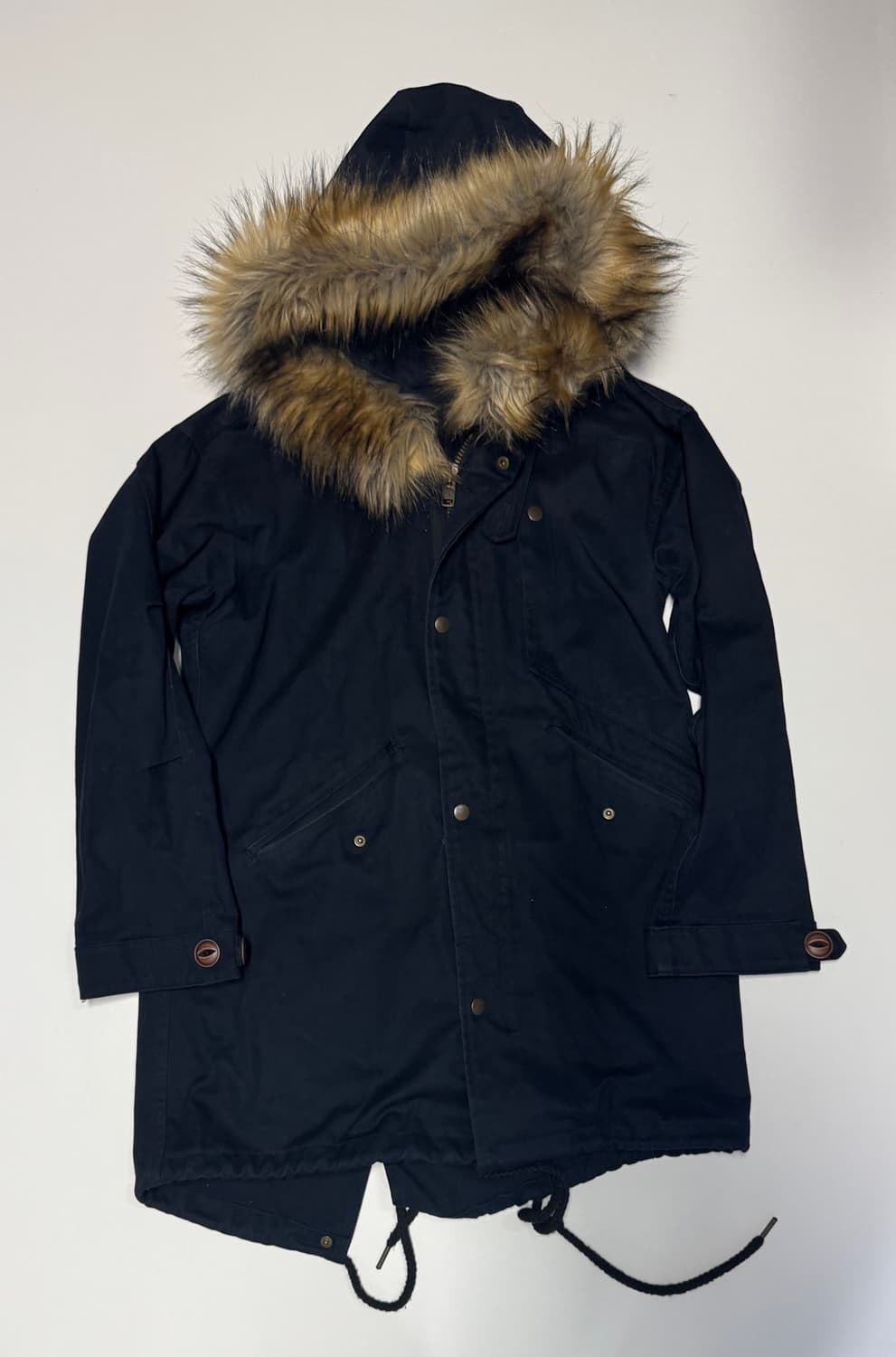 프리즘웍스 후드 야상 자켓 네이비 M 상품이미지1