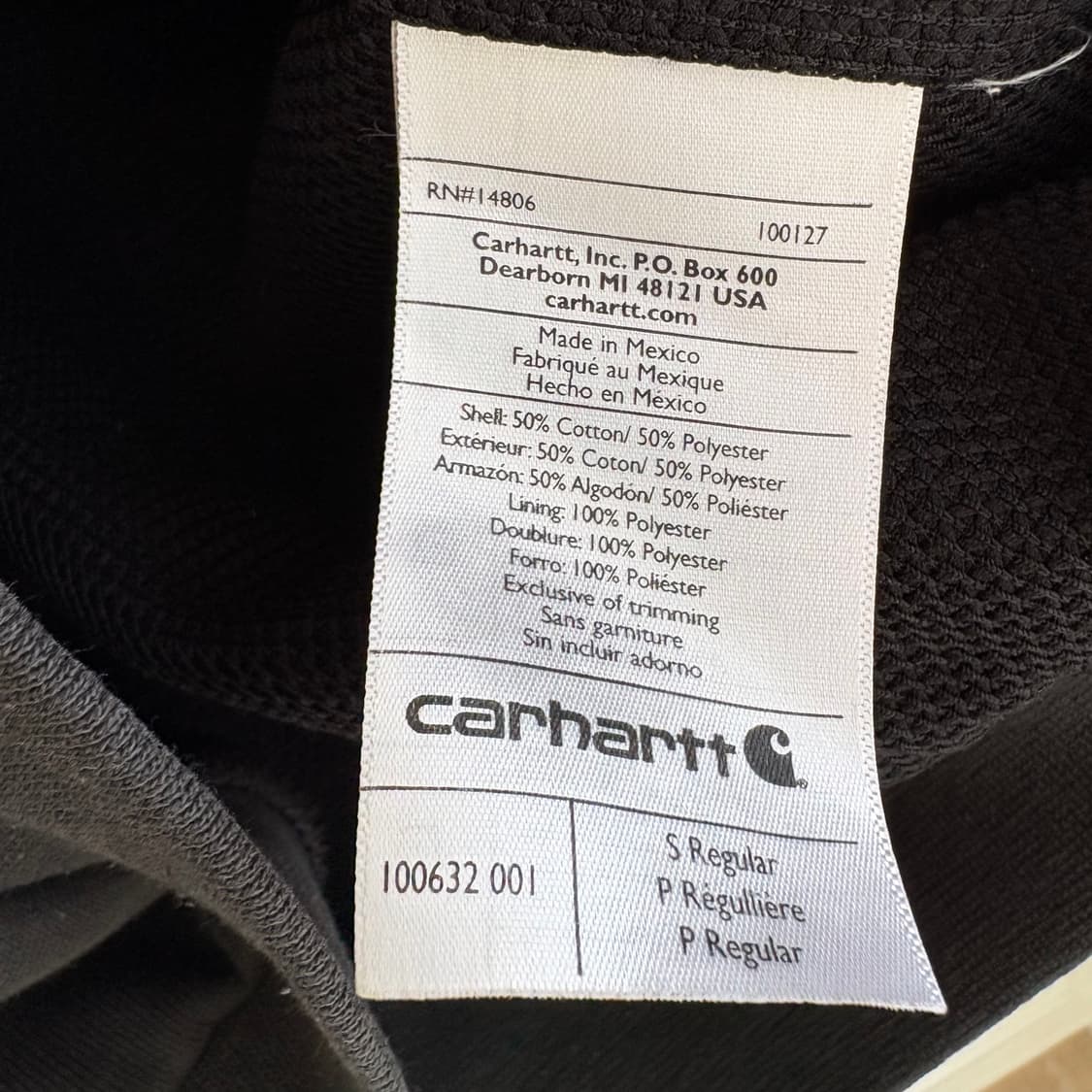 칼하트 블랙 후드집업 루키CK8470  상품이미지6