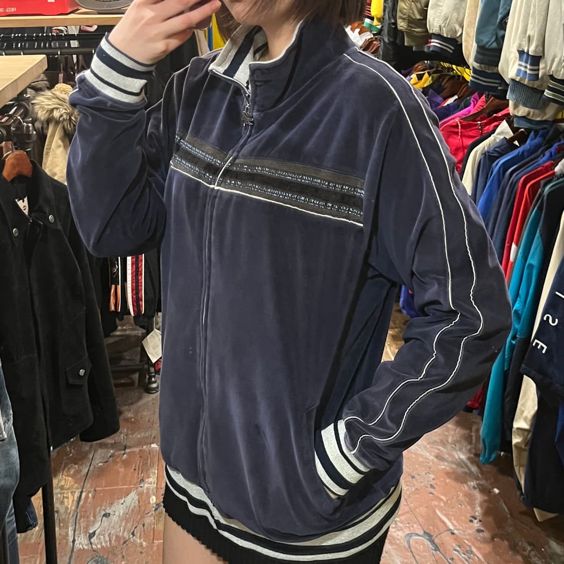 [HI] 빈티지 집업 네이비 상품이미지4