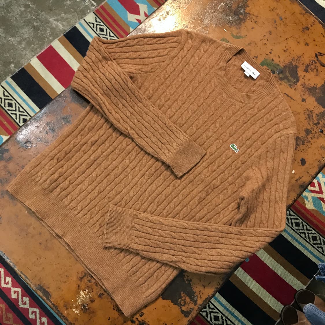 라코스테 브라운 울 케이블 니트 남성 97 여성 55 66 사이즈  상품이미지2