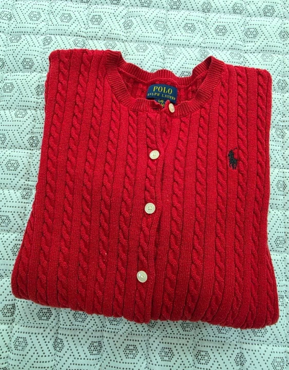 폴로 랄프로렌 케이블 니트 가디건 ~44반 상품이미지4