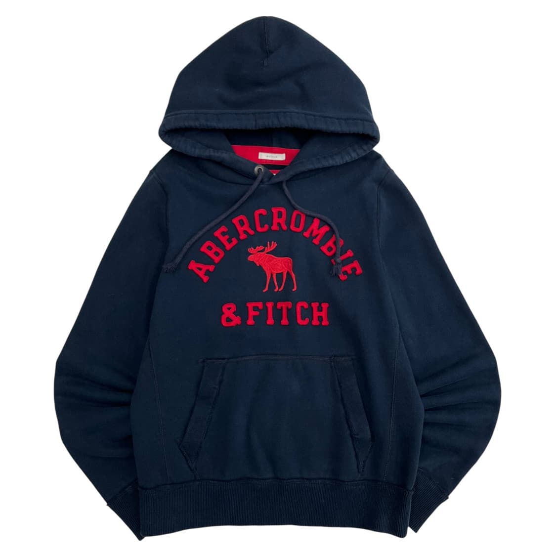 아베크롬비 레드 패치로고 네이비 후드 XL 상품이미지3