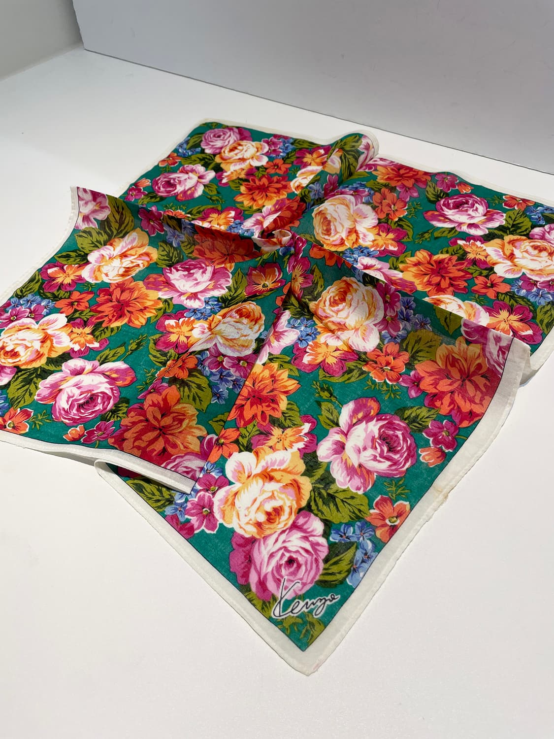 겐조 00s 재팬 플라워 패턴 쁘띠 손수건 A1457 상품이미지2